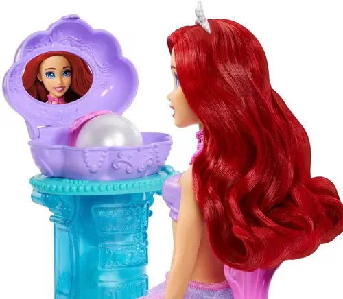 Lalka Barbie Disney Princess Arielka Muszelkowa toaletka JBF86