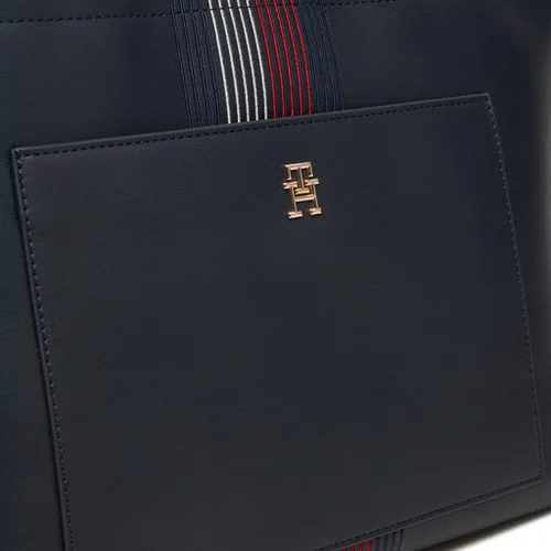 Сумка Tommy Hilfiger Distinct Tote Corp Handbag AW0AW16704 Navy Blue