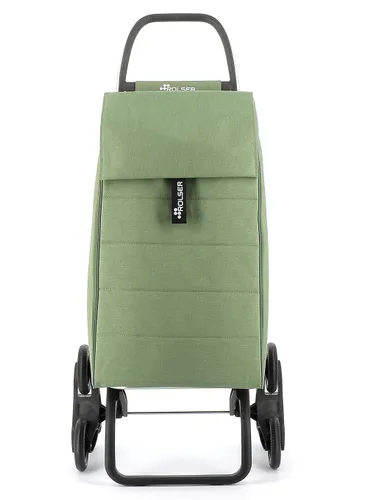 Rolser Jolie Tweed coș de cumpărături cu 6 roți, pentru scări-verde