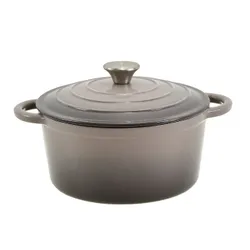 Garnek żeliwny emaliowany 28cm 5.9L ciężki indukcja Szary KRISBERG