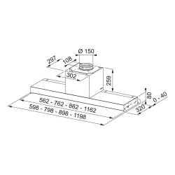 Okap Franke AQ Sense FSAS A90 BK/XS Stal szlachetna