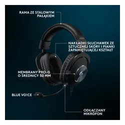 Słuchawki LOGITECH Pro X SE Nauszne, Dźwięk przestrzenny