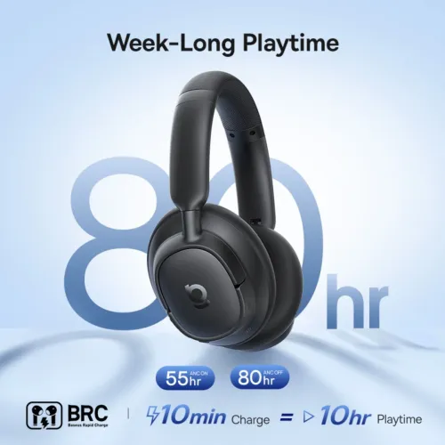 Słuchawki bezprzewodowe Baseus BH1 NC Nauszne Bluetooth 6.0 Czarny