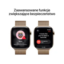 Apple Watch 11 GPS + Cellular 46mm koperta z tytanu (złoty) + bransoleta mediolańska rozmiar S/M (złoty)