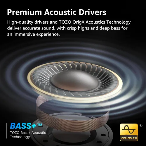 Słuchawki bezprzewodowe Tozo AeroSound3 Dokanałowe Bluetooth 5.4 Różowy