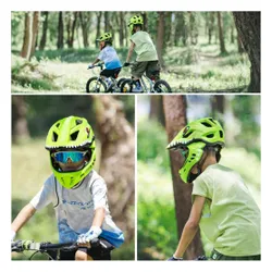 Kask rowerowy dziecięcy fullface szczękowy 2w1 odpinana szczęka rozmiar S