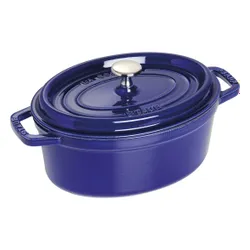 Garnek żeliwny owalny 2.35 ltr STAUB LA COCOTTE Niebieski