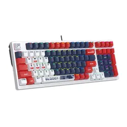 Klawiatura mechaniczna A4tech Bloody S98 Sports Navy - BLMS Red - biały