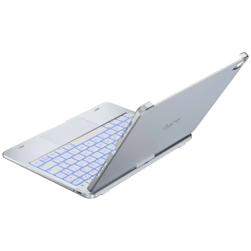 Etui na iPad Air 11 cali TYPECASE Flexbook Touch Srebrny Klawiatura