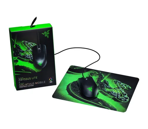 Myszka gamingowa Razer Abyssus Lite Podkładka Goliathus Czarny