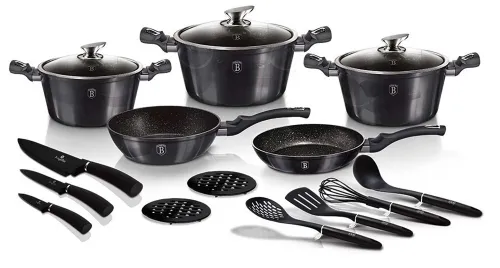 Zestaw garnków BERLINGER HAUS Carbon Pro BH 6920 (17 elementów)