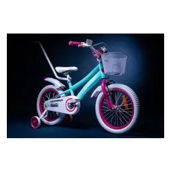 Rower dziecięcy GERMINA BMX 16 cali dla dziewczynki Błękitny