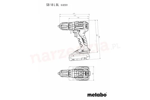 Дрель-шуруповерт аккумуляторная ударная Metabo SB 18 L BL