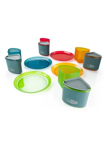 Naczynia turystyczne GSI Infinity 4 Person Compact Tableset - multicolor