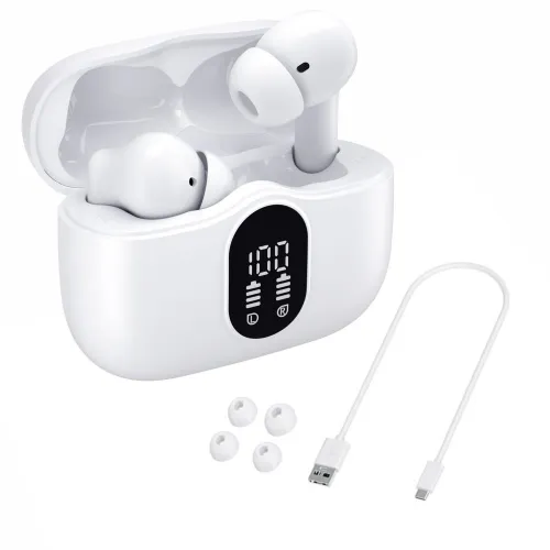 Słuchawki bezprzewodowe Manta TWS Rytmo PRO Bluetooth 5.3 Biały