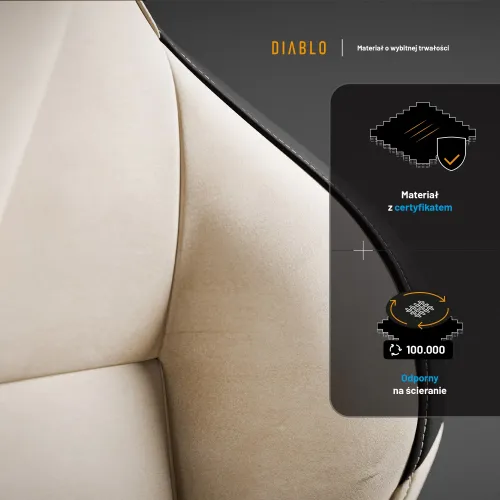 Fotel Diablo Chairs X.One Prime, Normal Size, Desert Storm t Gamingowy Do 140kg Tkanina Beżowy