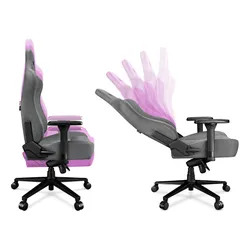 Fotel YUMISU 2052 Magnetic Jasnoszaro-czarny