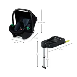 Fotelik samochodowy KINDERKRAFT Mink Pro I-Size z bazą (40-75 cm) Czarny