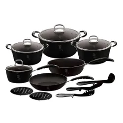 Zestaw garnków BERLINGER HAUS Black Professional BH-6129 (15 elementów)