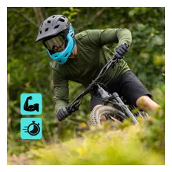Kask rowerowy full-face METEOR Hydra L 58-61 cm czarny/niebieski