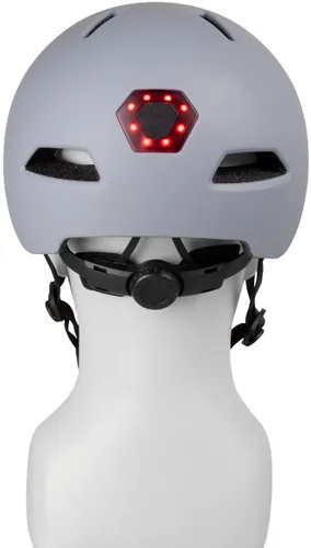 Kask rowerowy VAYOX Street VA0423GREM Szary Miejski z lampką (rozmiar M)