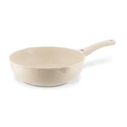 Patelnia WOK indukcyjna z pokrywką Konighoffer Creamy Marble 30 cm