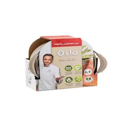 Garnek aluminiowy FLORINA Oslo 28CM 6,7L Kremowy