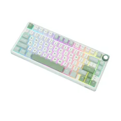Klawiatura mechaniczna Royal Kludge RK-R75 Sky Cyan Brown Switch Biało-Błękitny