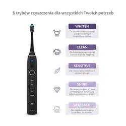 Szczoteczka soniczna TRUELIFE SonicBrush Clean70 UV Czarny