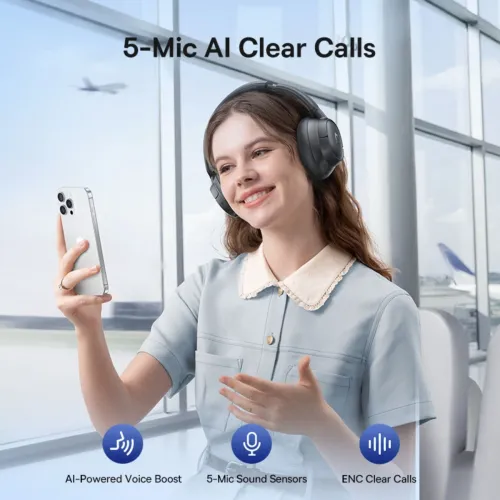Słuchawki bezprzewodowe Baseus BH1 NC Nauszne Bluetooth 6.0 Biały