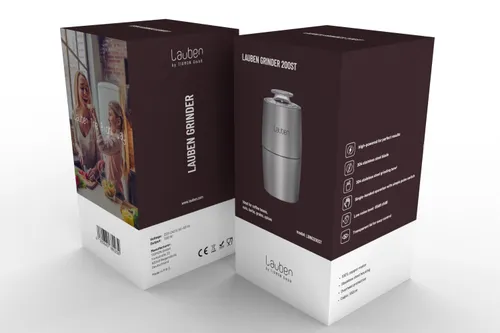Elektryczny młynek do kawy Lauben Grinder 200ST - Moc 200W | Silnik miedziany | Stal nierdzewna #304 | Do kawy, orzechów i przypraw | Cichy 65dB | 50g