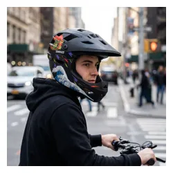 Kask KAMIKAZE Ronin Czarny Full Face (rozmiar L)