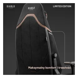 Fotel Diablo Chairs X-Eye 2.0 Ultra Gamingowy do 140kg Tkanina Czarny