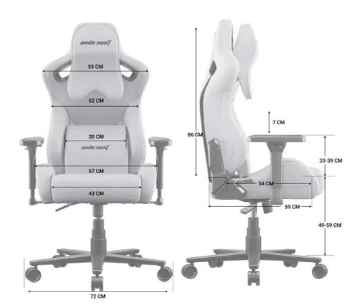 Fotel Anda Seat Kaiser Frontier XL Gamingowy do 150kg Skóra ECO Czarny