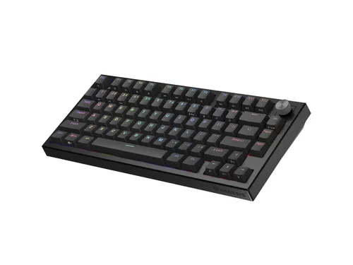 Klawiatura gamingowa Genesis Thor 404 75% GenX Stratos Silent przewodowa mechaniczna podświetlana cicha czarna