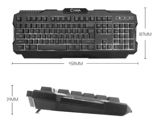 Klawiatura membranowa Cobra K550 Predator Czarny