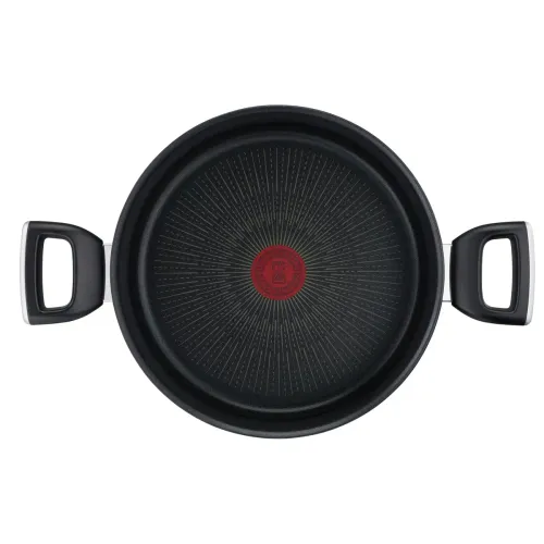 TEFAL Unlimited 5 l czarny - garnek aluminiowy z pokrywką
