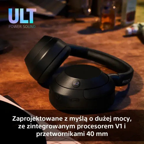 Słuchawki bezprzewodowe Sony ULT Wear WH-ULT900NB Nauszne Bluetooth 5.2 Czarny