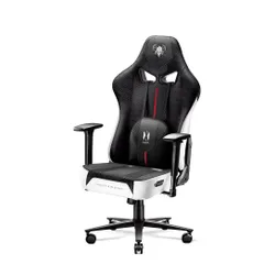 Fotel Diablo Chairs X-Player 2.0 Normal Size Gamingowy do 160kg Skóra ECO Tkanina Czarno-biały