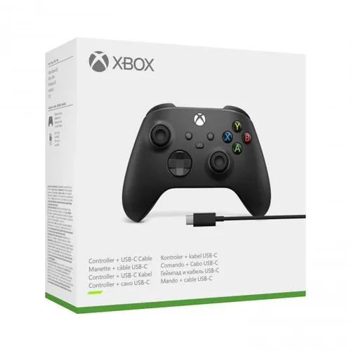 Microsoft Xbox Series Pad беспроводной Геймпад для Xbox, ПК + кабель USB-C-carbon black