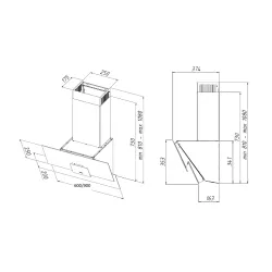 Okap Akpo WK9 Omega L12 Czarny