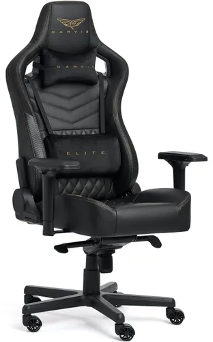 Fotel GAMVIS Elite 2.0 Pro XL Czarny (złote elementy)