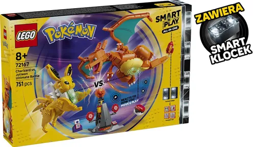 LEGO 72167 Pokémon SMART Play Charizard kontra Jolteon — ostateczna bitwa