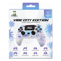 Pad FroggieX FX-P5-GP4-W Vibe City Edition do PC, PlayStation 5, Android, iOS Bezprzewodowy Biały