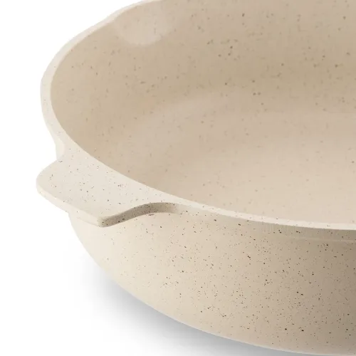 Patelnia indukcyjna głęboka z pokrywką Konighoffer Creamy Marble 28 x 8,5 cm