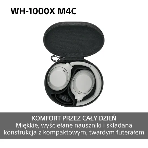 Słuchawki bezprzewodowe Sony WH-1000XM4C ANC Nauszne Bluetooth 6.0 Srebrny