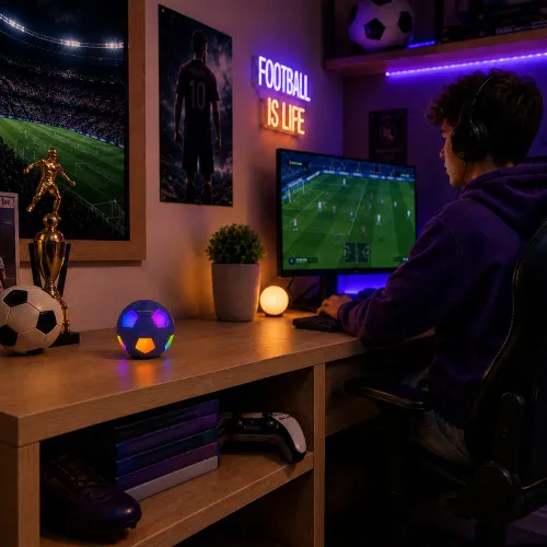 Głośnik Bluetooth Musicmate MM-SB40-N FootballWave LED 5W Niebieski