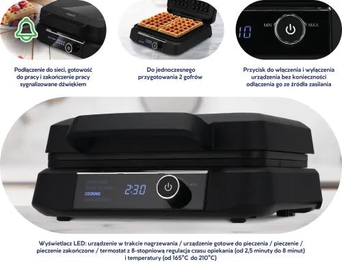 Gofrownica MPM MGO-56 1900W Regulacja temperatury