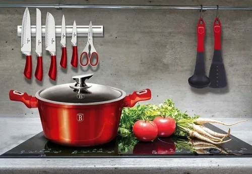 Garnek granitowy 28 cm Berlinger haus bh-1258 red metallic line 1szt