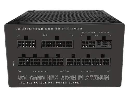 Zasilacz MODECOM Volcano Hex 850W Cybenetics Platinum Czarny